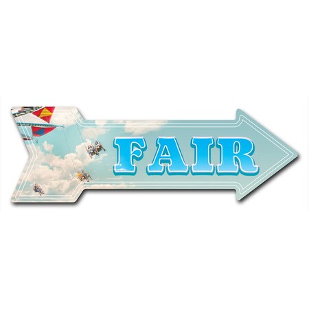 Signmission Fair Arrow Decal Funny Home Decor 24in Wide D-A-8-999878